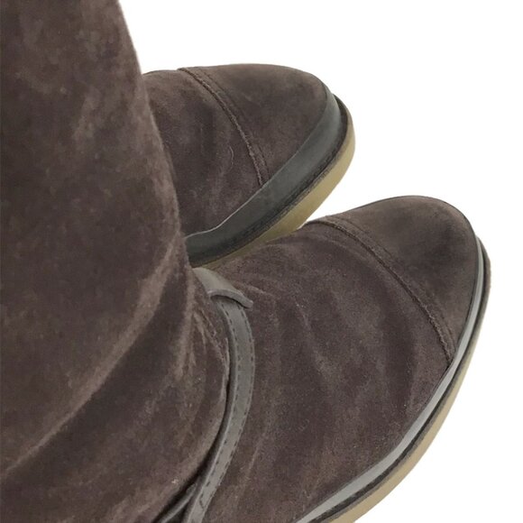 Tory Burch Dana Brown Warm Suede Boots - Picture 7 of 12